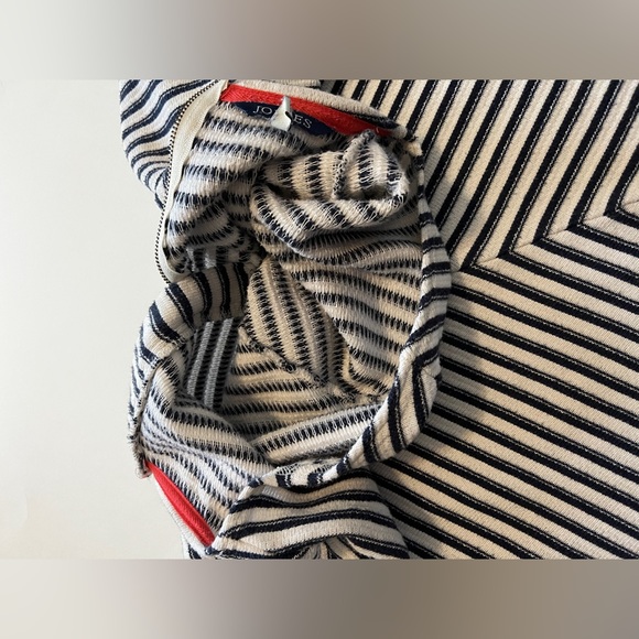 Joules blouse - blue & white stripes- back zipper- size 4 - Picture 8 of 9